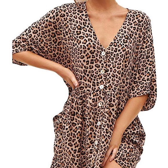 Leopard Swimsuit Coverup - Picture 1 of 3
